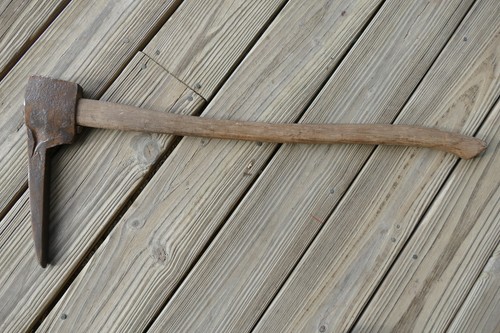 Antique tool log blacksmith - tool,