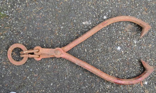 Huge vintage steel logger - huge,