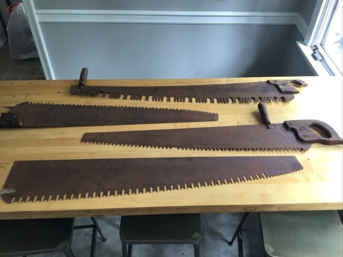 Vintage crosscut saws two - vintage,